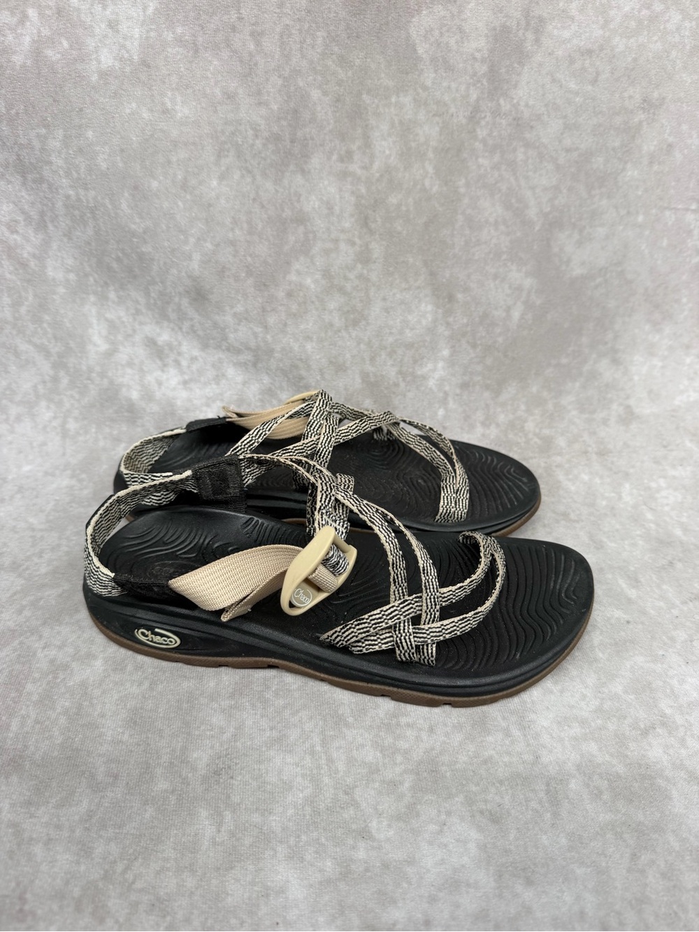 Chaco Women's Z/1 Classic Sandal in Black and Beige size 8